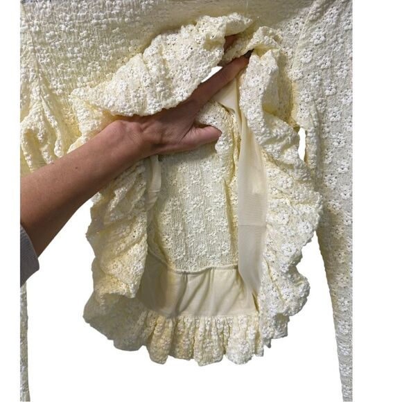 REBECCA TAYLOR Stretch Lace Peplum Top Sheer S NEW with Tags - Picture 5 of 15